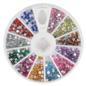 Kőtárcsa+strasszkövek kocka