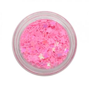 Műanyag kis virág rózsaszín