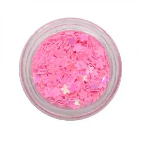 Műanyag kis virág rózsaszín