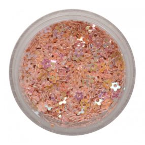 Műanyag kis virág bézs