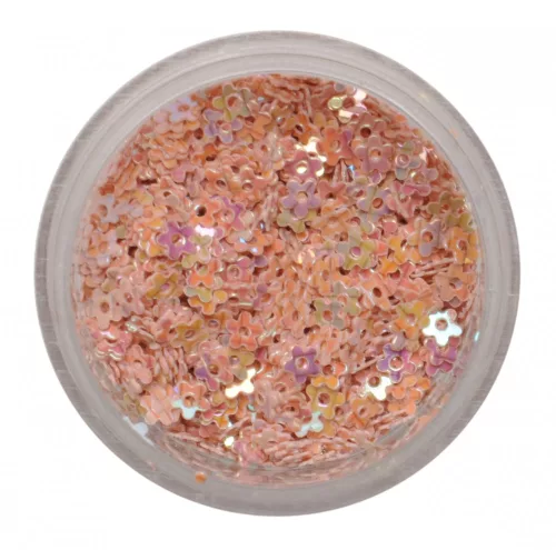 Műanyag kis virág bézs