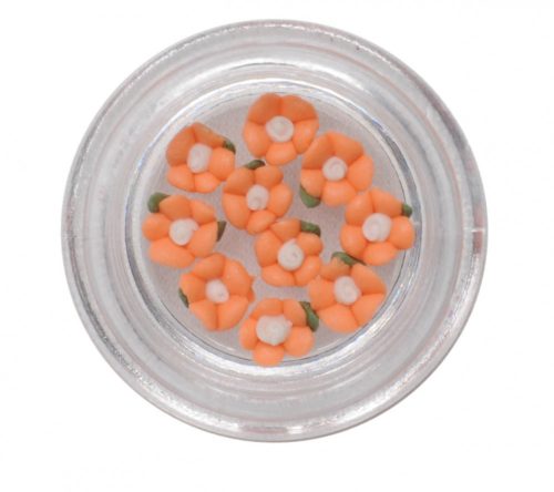 Narancssárga porcelán kisvirág 3mm