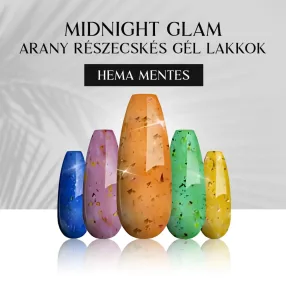 Midnight Glam Collection - Arany részecskés gél lakkok