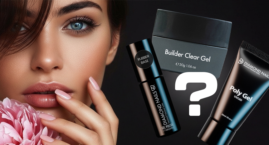Rövid körömre melyik alapanyag a jobb: Diamond Nails Rubber Base, Builder Clear Gel vagy PolyGél?