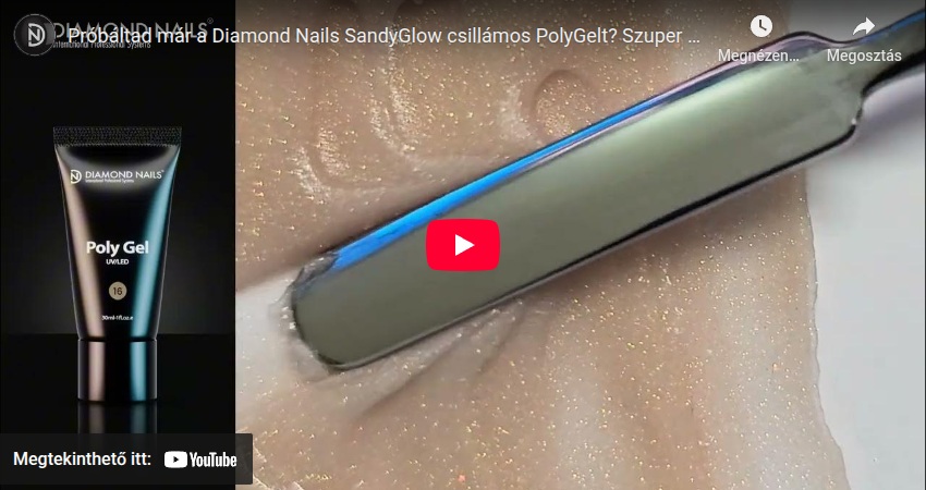 Próbáltad már a Diamond Nails SandyGlow csillámos PolyGelt? Szuper tapadás, tökéletes építés