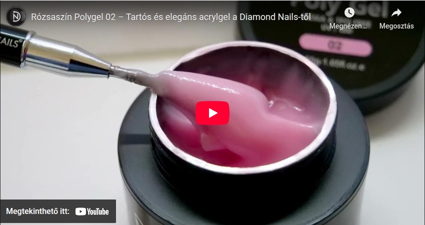 Rózsaszín Polygel 02 – Tartós és elegáns acrylgel a Diamond Nails-től